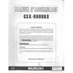 SUZUKI GSX-R 600 K8 de 2008 (manuel assemblage 01 / 2008)