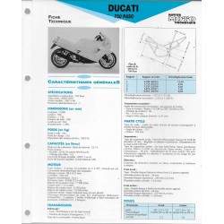 DUCATI 750 PASO (1987-90) Fiche technique E.T.A.I