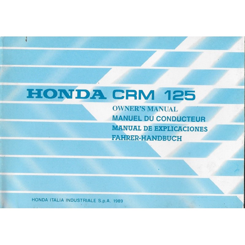Honda Crm 125 Service Manual Pdf